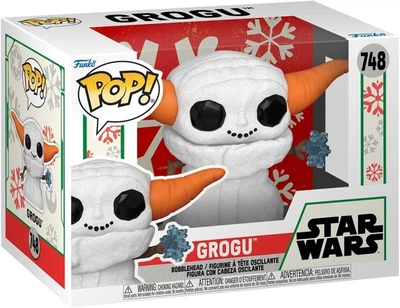 Фігурка Funko POP! Star Wars: Holiday — Grogu [Snowman] (Ґроґу / Малюк Сніговик) #748