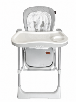 Стілець дитячий для годування 2 в 1 з функцією гойдалки VELANO Movio, light grey