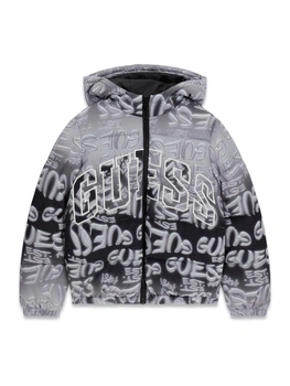 Куртка GUESS, арт. L6YL09W2670 PMNC, all-over logo graffiti print, розмір 18, 160-166 см
