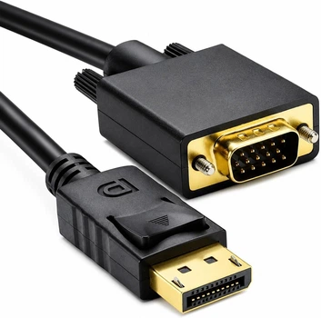 Кабель-адаптер DisplayPort — VGA, 1.8 м, для стабільного відеосигналу 78712