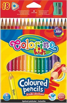 Kredki Colorino trójkątne 18 kolorów z temperówką (5907690857431)