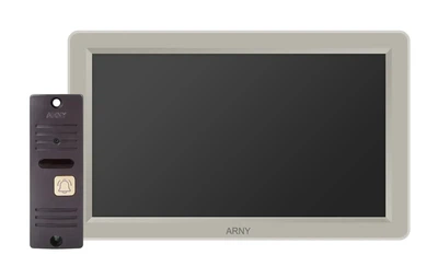 Комплект видеодомофона мультиформатный ARNY AVD-7012FHD (AVD-712FHD 2Мп 7'' IPS + AVP-05 2Мп 74°) Beige + Brown