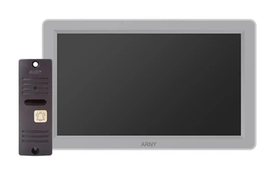 Комплект видеодомофона мультиформатный ARNY AVD-7012FHD (AVD-712FHD 2Мп 7'' IPS + AVP-05 2Мп 74°) Gray + Brown