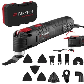Многофункциональный инструмент (реноватор) Parkside performance PPMFW 550 A1 (550 Вт, быстрая замена насадок)