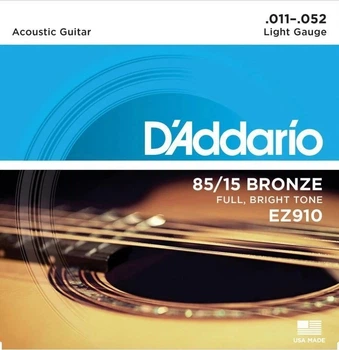 Struny do gitar akustycznych DAddario EZ910 Bronze 85/15 Light (19954123086)