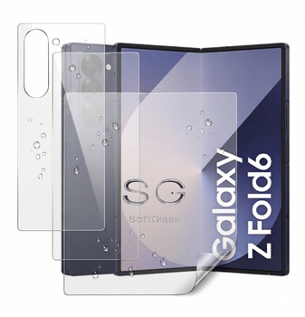 Бронеплівка Samsung Fold 6 Комплект: для Передньої та Задньої панелі поліуретанова SoftGlass