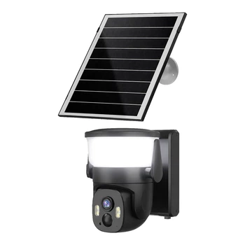 IP PTZ-видеокамера автономная с WiFi, прожектором и солнечной панелью 3Mp Light Vision VLC-6103WLS Black (Lamp+Solar) (CareCam Pro) f=3.6mm, на аккумуляторных батареях (75-00351)