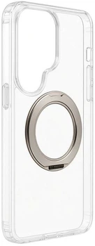Чохол для смартфона Samsung Galaxy S26 Ultra Evelatus Hybird Case With Magsafe PC+TPU 360 Metal Stand Transparent (EVESAMS26UHCM360MST)