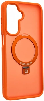 Чохол для смартфона Samsung Galaxy A17 4G / A17 5G Evelatus Shield Case With MagSafe & Stand Matte Ring Orange (EVESAMA17SCMSMRO)