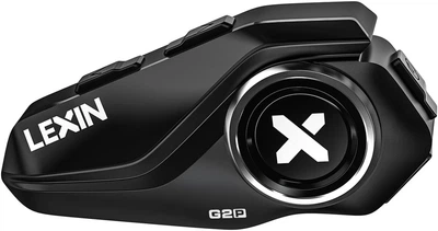 Мотогарнитура LEXIN G2P Bluetooth, двухсторонняя связь для шлема с 36-мм HD-динамиками