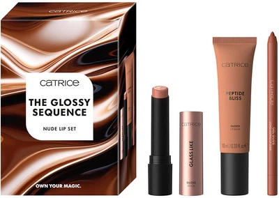 Zestaw Catrice Cosmetics The Glossy Sequence Nude Balsam do ust 10 ml + Konturówka do ust 1.5 g + Błyszczyk do ust 1.5 g (4059729627995)