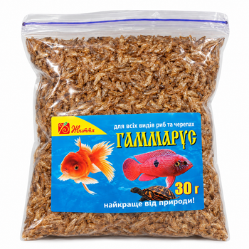 Корм для рыб, черепах та ін. тварин "Життя" Гаммарус - 30г
