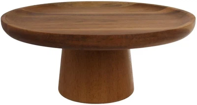 Фруктовница деревянная на ножке Wooden Rock Ø20.5 см коричневая
