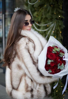 Шубка в екслюзивному кольорі - Classyme - L - Айворі - (27sh)