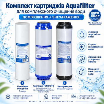 Комплект картриджей №6 Aquafilter (умягчение+обеззараживание)