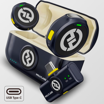 Мікрофонна радіосистема HOLLYLAND LARK M2 DUO with USB-C Plug (Type-C) для смартфона. Мікрофон петличний бездротовий - мобільна версія