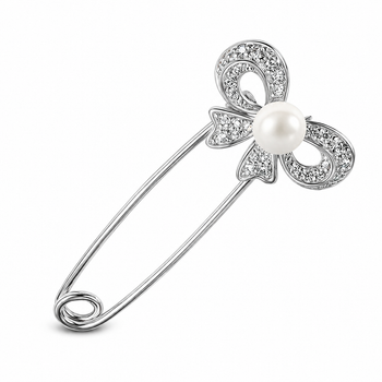 Срібна шпилька «Pearl Ribbon»
