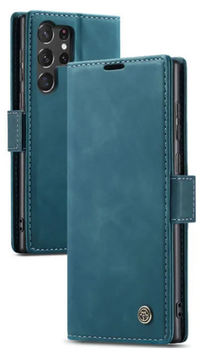 Чехол-книжка CaseMe из нубука для Samsung S24 Ultra Бирюзовый