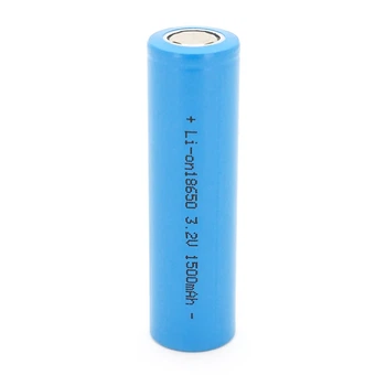 Литий-железо-фосфатный аккумулятор LiFePO4 IFR18650 1500mah 3.2v, BLUE, 2 шт в упаковке, цена за 1 шт