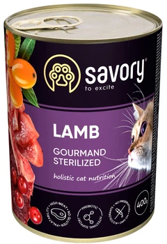 Mokra karma dla sterylizowanych kotów Savory z mięsem jagnięcym 400 g (30730) (4820232630730)