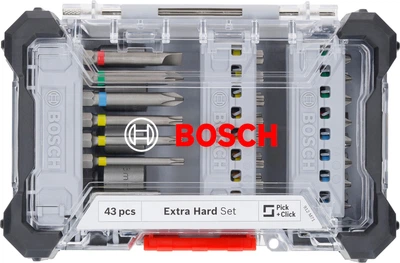 Набор бит и торцевых ключей Bosch Extra Hard Set 43 предмета (6949509247124)