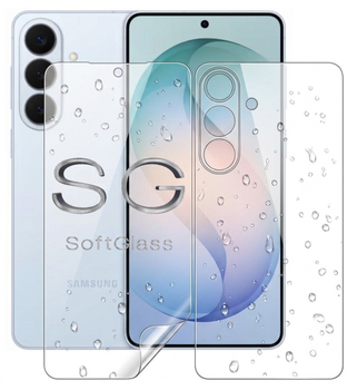 Пленка для Samsung S26 Plus комплект: для передней и задней панели износоустойчивая полиуретановая SoftGlass