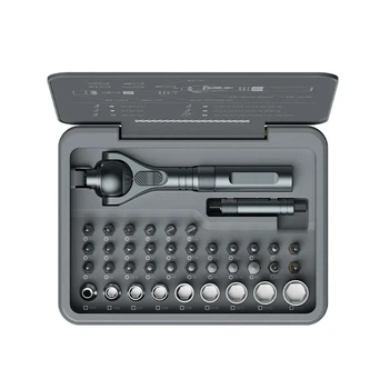 Викрутка з тріскачкою та бітами Xiaomi Duke RS2 поворотна 180° сіра