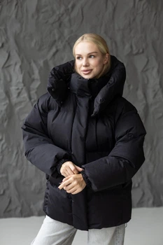 Зимова куртка Mila Nova К-404 48 чорний