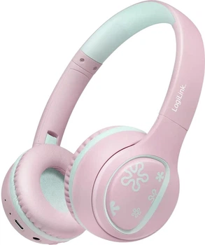 Дитячі бездротові навушники LogiLink BT0073P Music Buddies рожеві