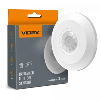 Датчик движения и освещенности VIDEX VL-SPC05W 220V 800W IP20 инфракрасный White (20шт/ящ