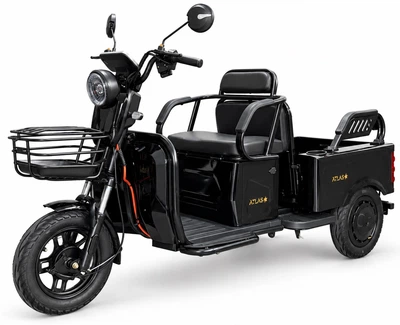 Электроскутер трехколесный ATLAS Triton 800W Black