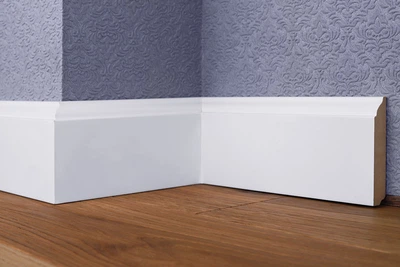 Плінтус МДФ PlintMart ПФ-7 80х16х2500 Білий (MDF-589768478)