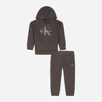 Детский теплый спортивный костюм (худи + штаны) для мальчика Calvin Klein 768767186 76 см Серый (1159864598)