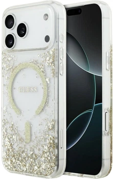 Чохол для смартфона Guess Resin Bottom Glitter MagSafe для Apple iPhone 18 Pro Max / Apple iPhone 17 Pro Max Gold (3666339673581)