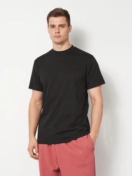 Футболка хлопковая длинная мужская Armani Exchange 11802 S Черная (smt2000000049472)
