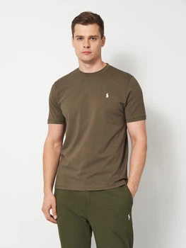 Футболка хлопковая длинная мужская Polo Ralph Lauren 11806 S Хаки (smt2000000049670)