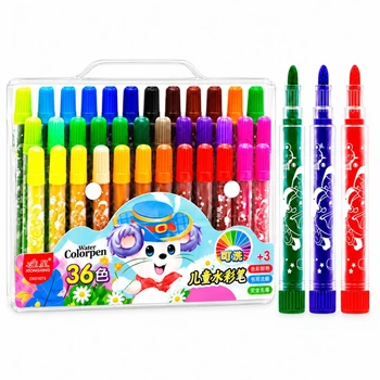 Набор фломастеров "Water color pen" Bambi 1103-36-Blue, 118556, 36 цветов, в сумочке