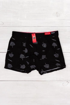 Чоловічі труси боксери з широкою гумкою NoBrand XL Чорний (p-21011-253771)