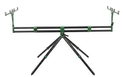 Род-под Stim black green для 3 удилищ компактный устойчивый для фидерной и карповой ловли