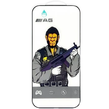 Защитное стекло 5D Anti-static Matte для Apple iPhone 18 Pro закалённое с рамкой чёрное