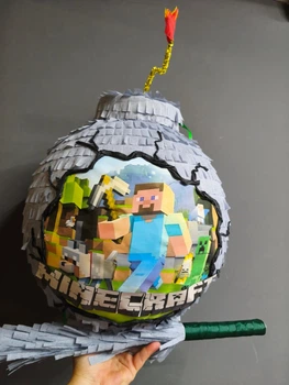 Піньята Казковий світ Майнкрафт Minecraftс бомба 118см +біта