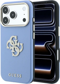 Чохол для смартфона Guess Smooth & Big Strass Logo для Apple iPhone 18 Pro Max / Apple iPhone 17 Pro Max Blue (3666339654313)