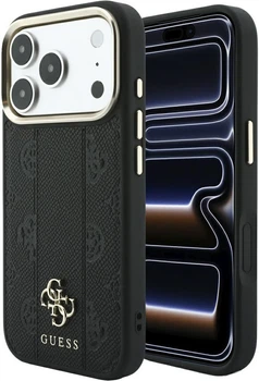 Чохол для смартфона Guess Stripe Peony 4G Logo MagSafe для Apple iPhone 18 Pro Max / Apple iPhone 17 Pro Max Black (3666339653231)