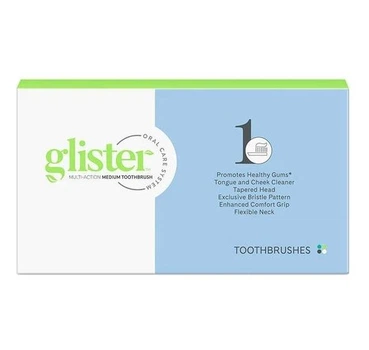 Набір зубних щіток середньої жорсткості Amway Glister 4шт