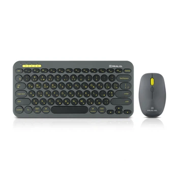 Комплект REAL-EL KIT-635W Wireless/Bluetooth Black (EL123100057)