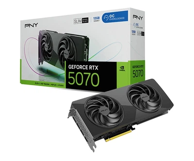 Відеокарта PNY GeForce RTX 5070 Slim OC 12 GB GDDR7 DLSS5 (VCG507012DFSXPB1-O) EU