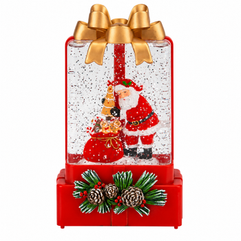 Новогодний ночник XMAS WDL-25010A с LED-подсветкой и снегопадом, 17,9 см