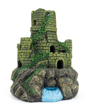 Декорация для аквариума, Happet, сказочный замок, полиэстер, 18.5x13x13 см (R007)
