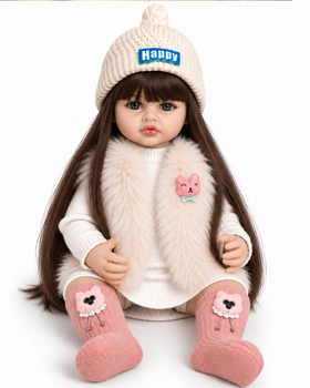 Реалістична Кукла Реборн 55 см повністю вінілова Doll Reborn Baby К0100204