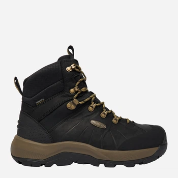 Мужские зимние ботинки с мембраной кожаные Keen Revel IV Mid 1031021 45 (11.5US) 29.5 см Черный/Темно-зеленый (195208764271)